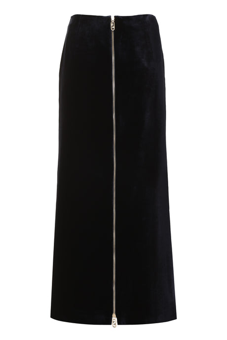 FENDI Luxurious Blue Velvet Skirt for Fashion-forward Women