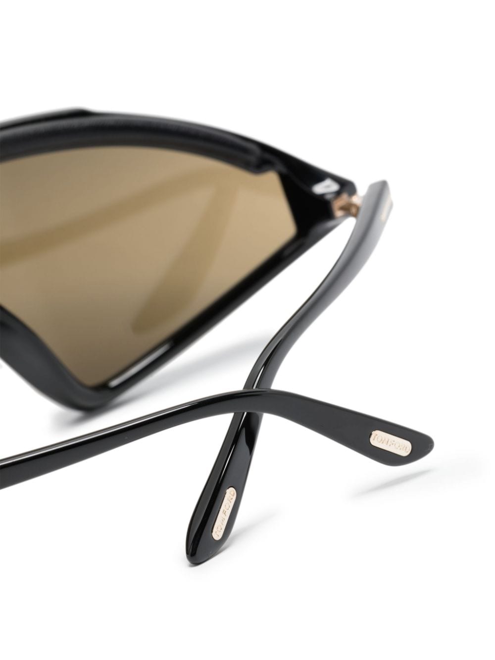 TOM FORD EYEWEAR Effortless Style: Lorna Shield-Frame Sunglasses in Black