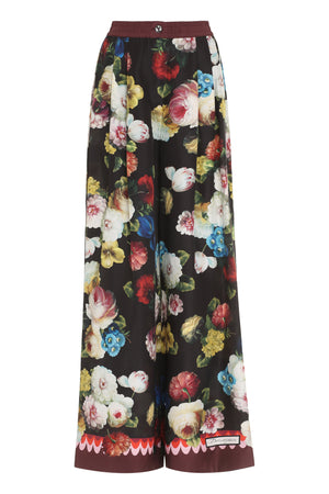 DOLCE & GABBANA Floral Print Silk Pants for Women