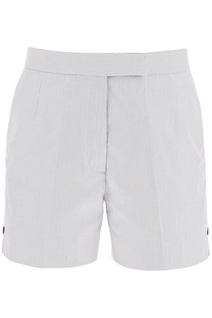 THOM BROWNE High-Rise Pin Cord Shorts for Women - SS23 Collection