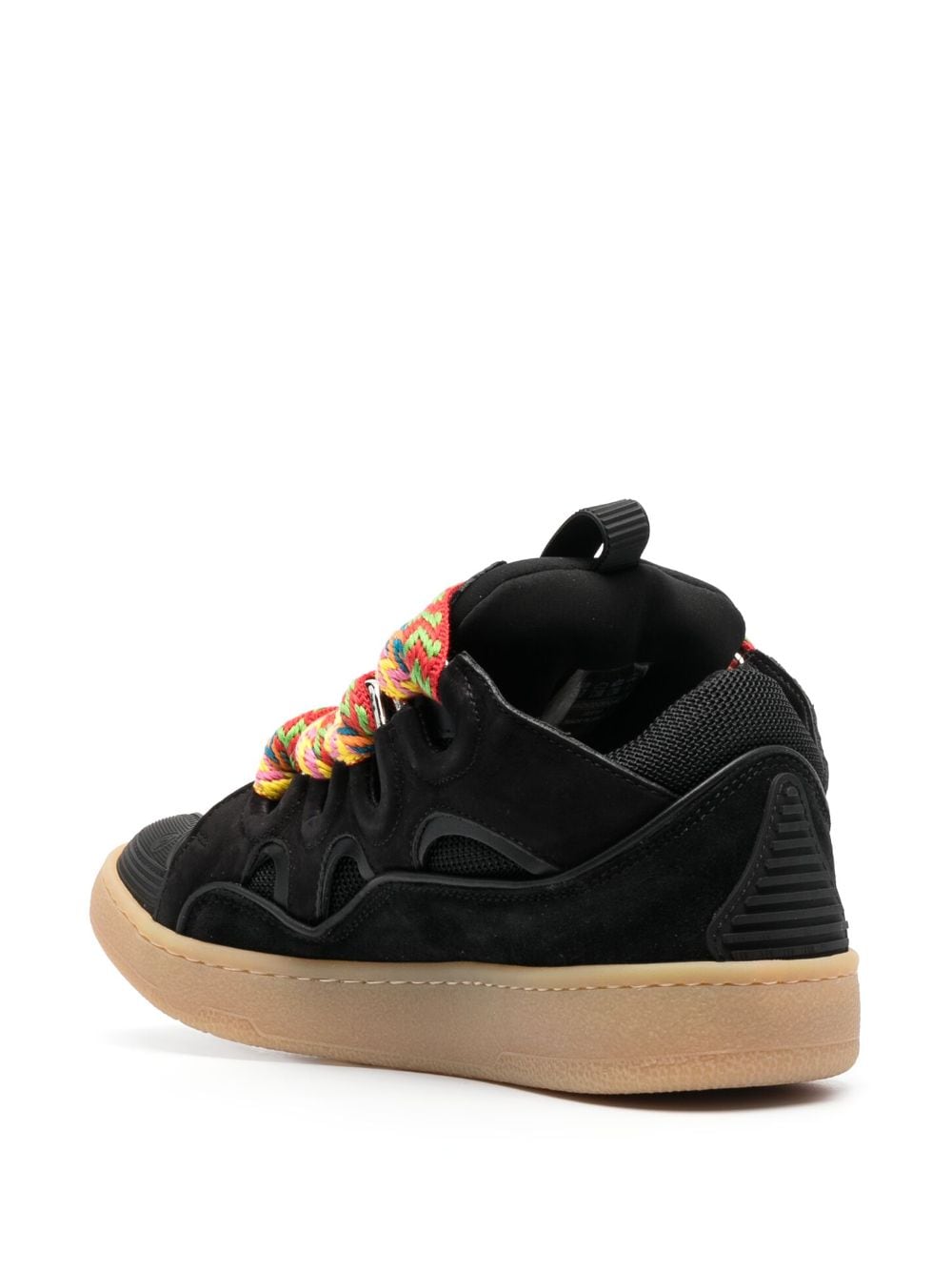 LANVIN Curb Low-Top Leather Sneakers for Women in Black for SS24