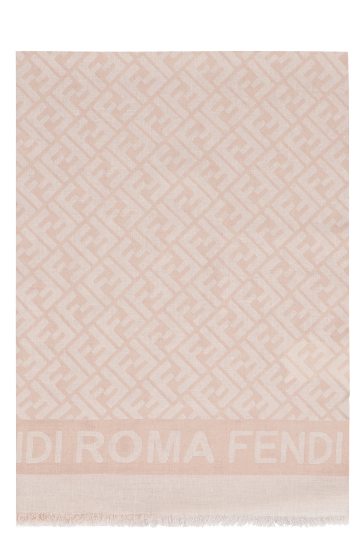 FENDI Luxurious Pink Wool and Silk Scarf for Women