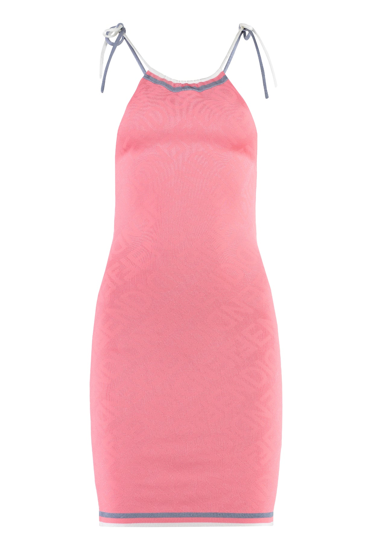 粉红色FENDI女士SS23系列针织迷你连衣裙