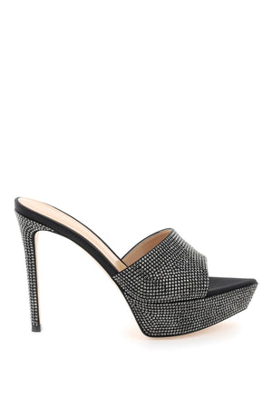 GIANVITO ROSSI Sparkle in Style with Crystal Tracey Flats for Women
