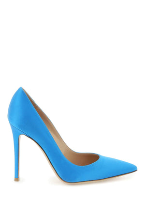 GIANVITO ROSSI Light Blue Silk Pumps for Women - SS23 Collection