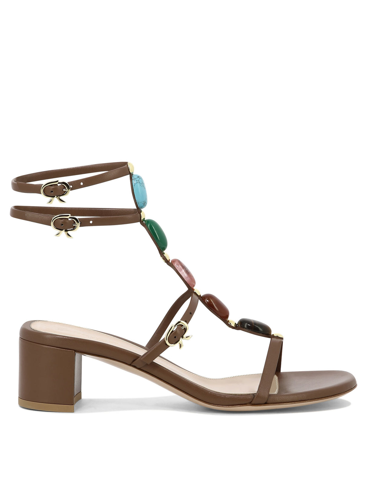 GIANVITO ROSSI Brown Leather Sandals for Women
