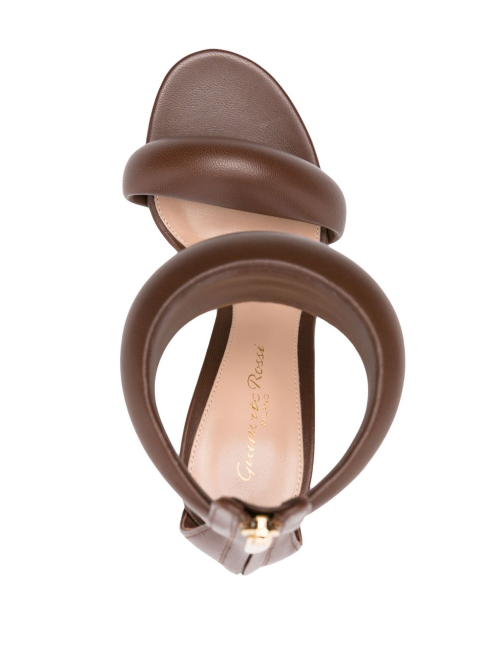 GIANVITO ROSSI Brown Bijoux Leather Heel Sandals for Women