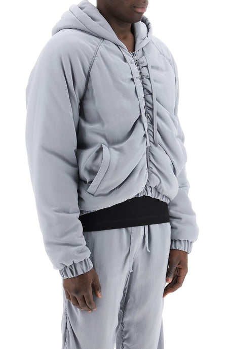 男士灰色全长设计立体弹性缩裤夹克