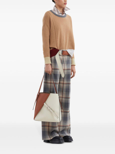 MARNI Cashmere Boxy Pullover with Contrast Design