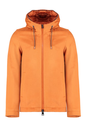 HERNO Adjustable Drawstring Cashmere Jacket - Orange