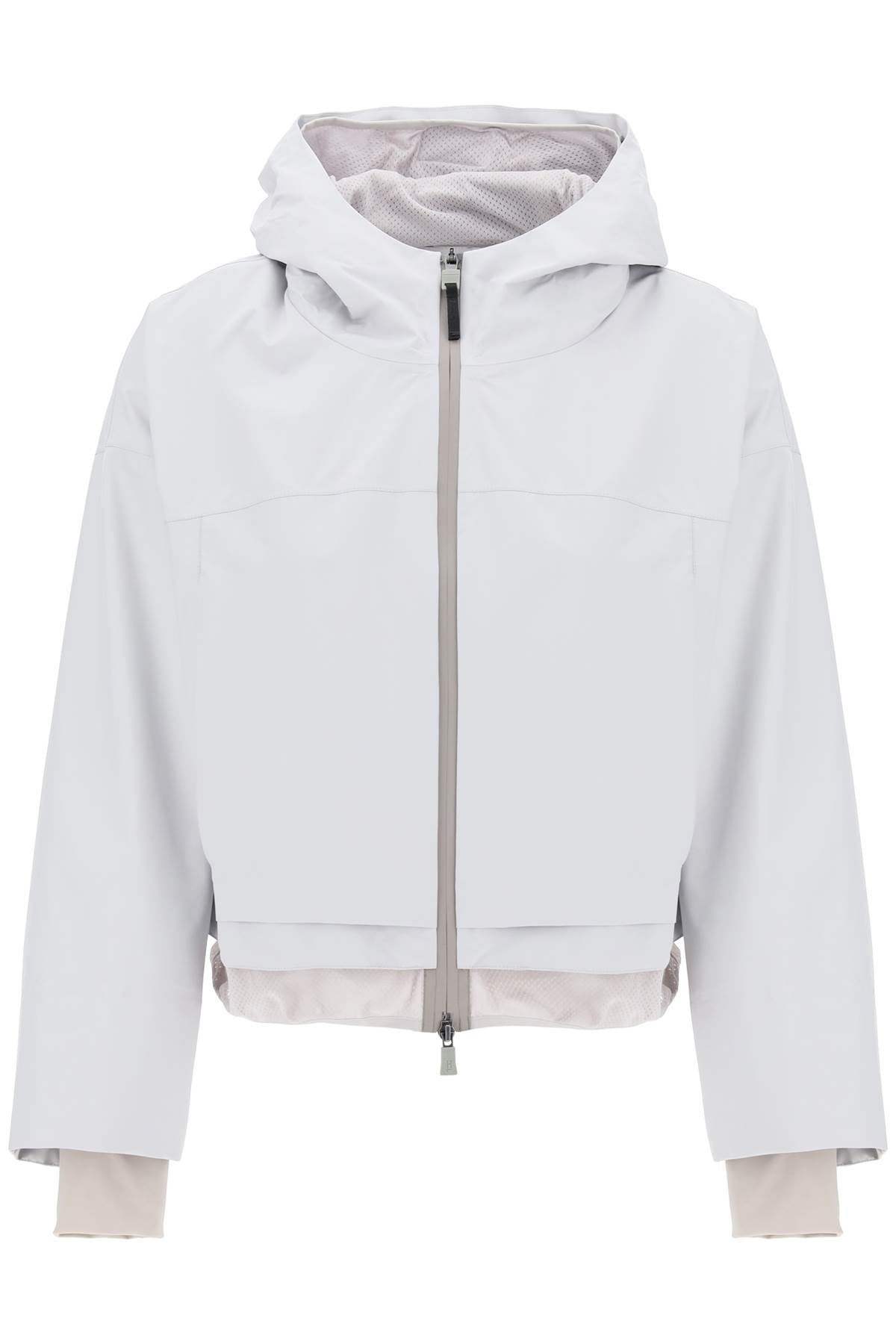 HERNO Grey Hooded Jacket with Cappuccio for Women - Waterproof and Windproof