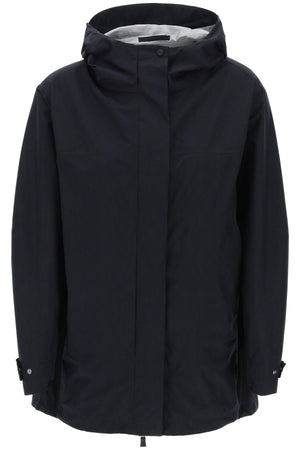 HERNO Black Laminar Parka Jacket with Hood for Women