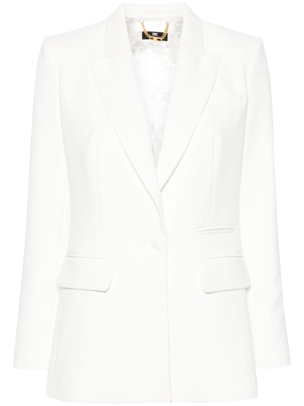 ELISABETTA FRANCHI White Buttoned Blazer - SS24 Collection