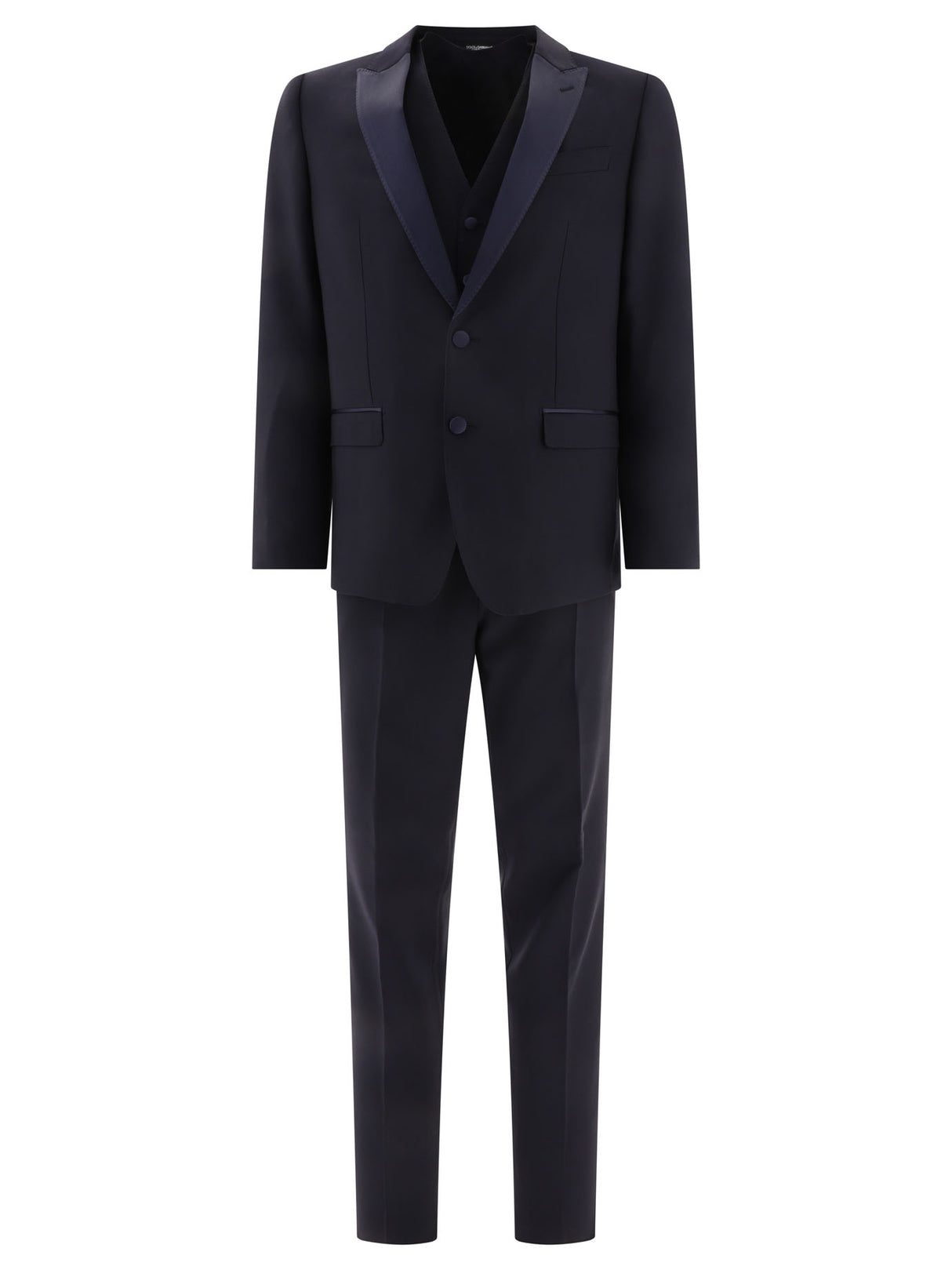 DOLCE & GABBANA Luxurious Blue Three-Piece Suit for Men - SS24