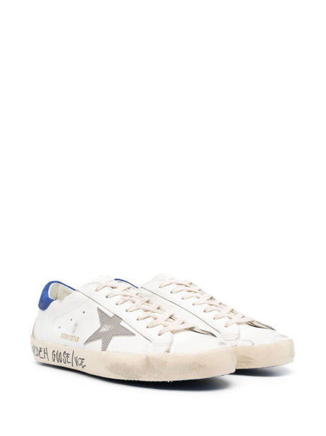GOLDEN GOOSE Men's Distressed Leather Navy Sneakers for FW23