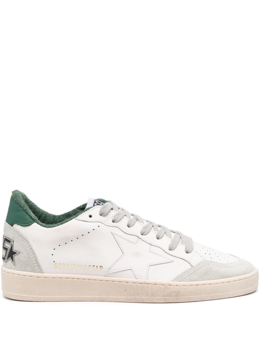 GOLDEN GOOSE Men's White Suede and Leather Low-Top Sneakers
