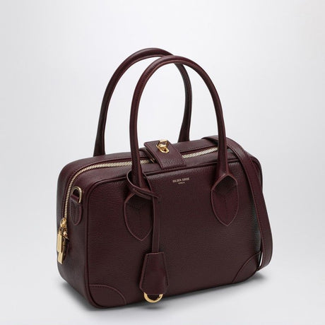 GOLDEN GOOSE Elegant Grape Mini Leather Handbag with Metallic Accents