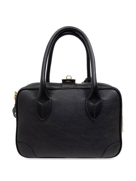 GOLDEN GOOSE Elegant Burgundy Leather Mini Handbag