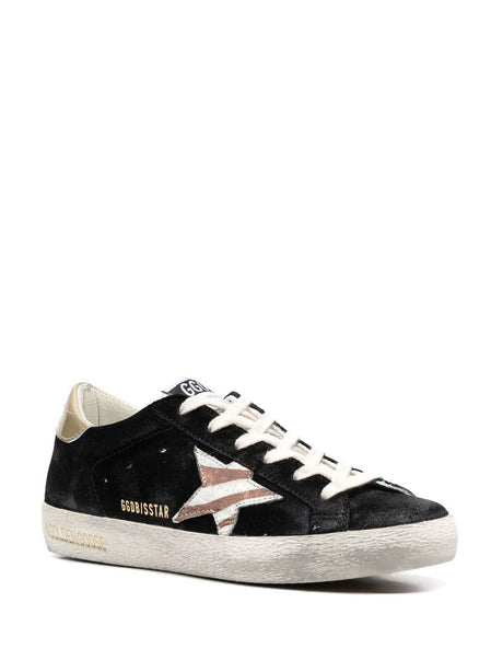GOLDEN GOOSE Black and White High Frequen Sneakers for Women