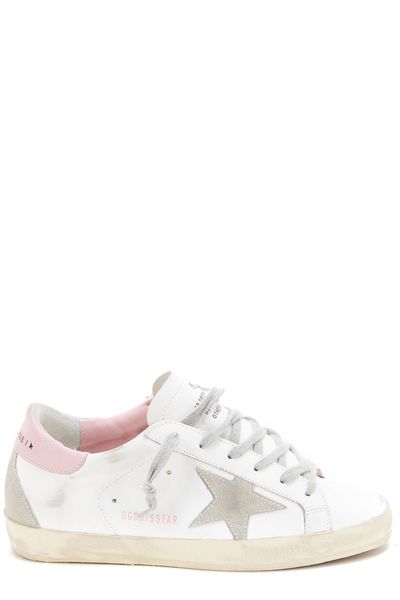 GOLDEN GOOSE Effortlessly Cool: Distressed Canvas Sneakers for Fashion-Forward Women