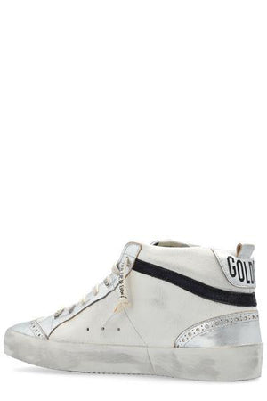 GOLDEN GOOSE Women's White/Silver/Twilight Mauve/Blue Mid Star Sneakers