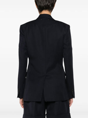 GOLDEN GOOSE Navy Wool Single-Breasted Blazer Jacket for Women