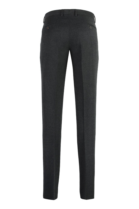 DOLCE & GABBANA Stretch Wool Trousers for Men in Grey - FW23