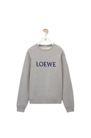 LOEWE Regular Fit Sweatshirt in Grey Melange for Men