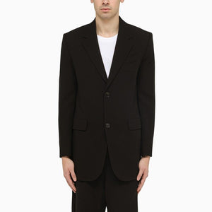 AMI PARIS Classic Black Wool Jacket for Men (SS24)