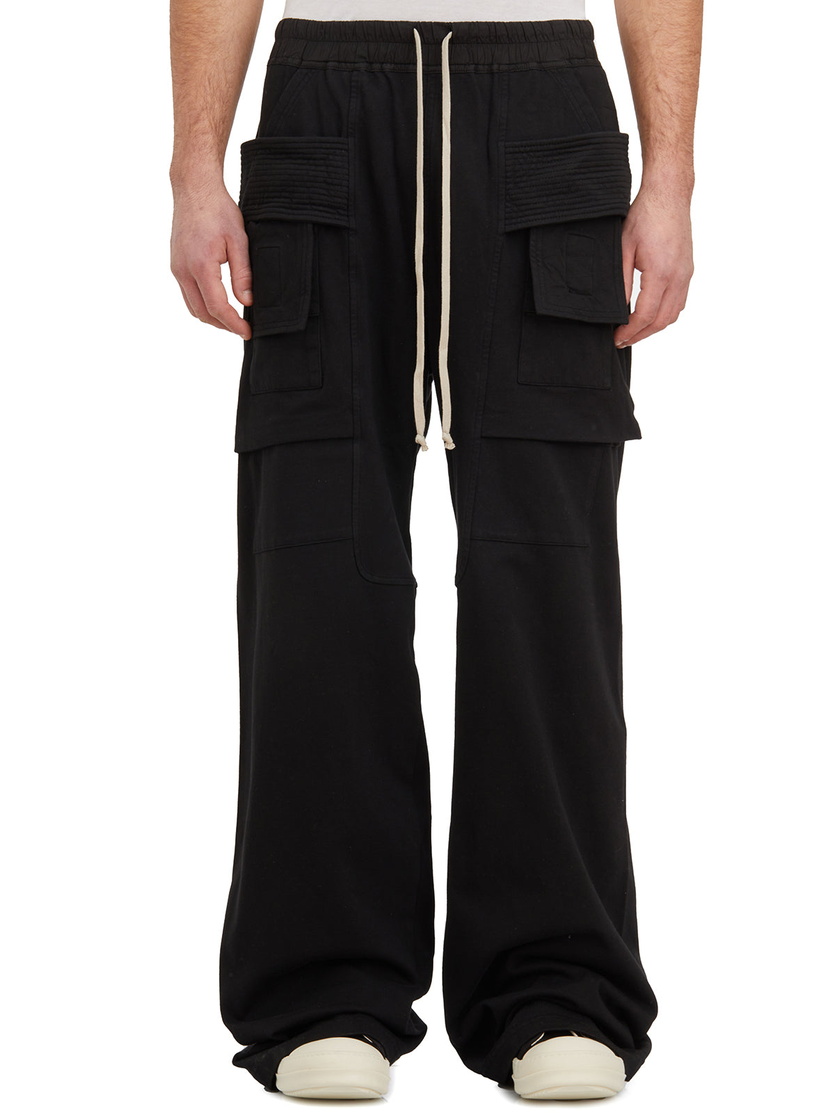 DRKSHDW Men's Cargo Drawstring Trousers - Black