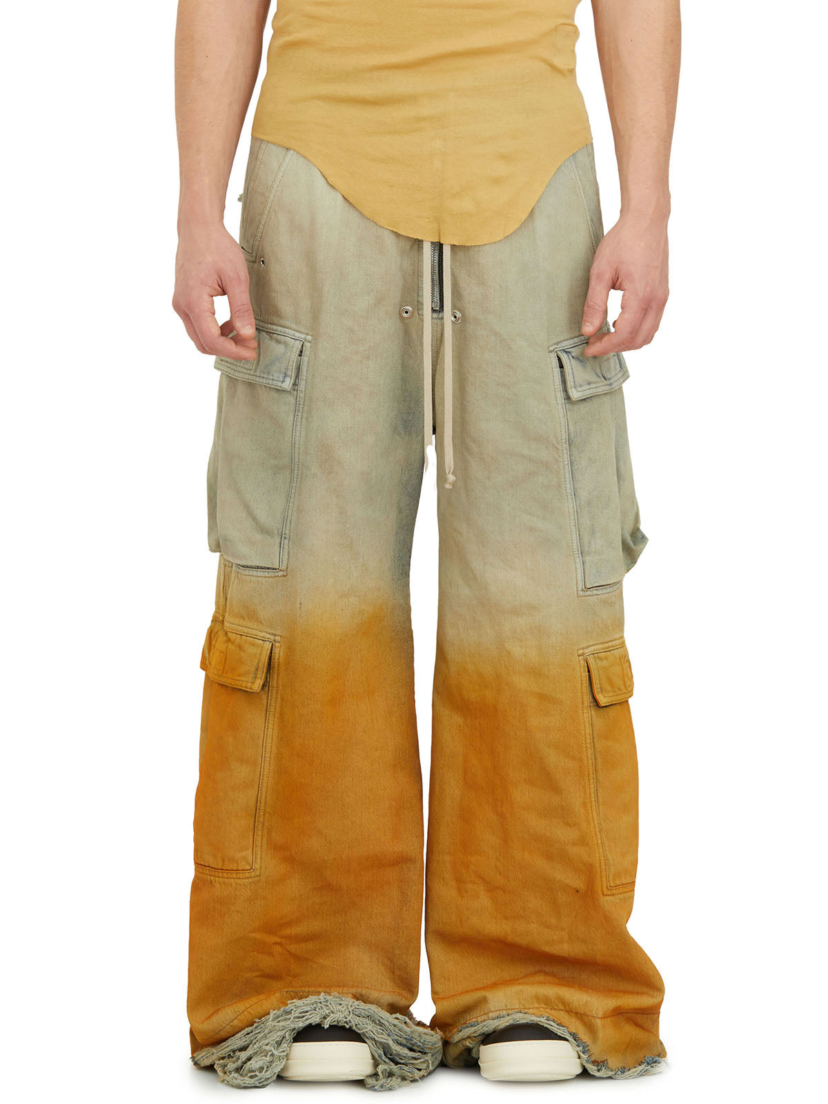 DRKSHDW Men's Gray Cargo Jumbo Trousers for SS24