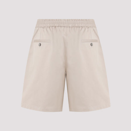 AMI PARIS Men's Elasticated Waist Shorts in Nude & Neutrals for SS24