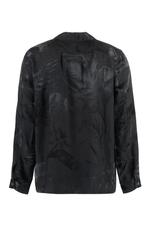 黑色印花粘胶纤维衬衫-SS23系列