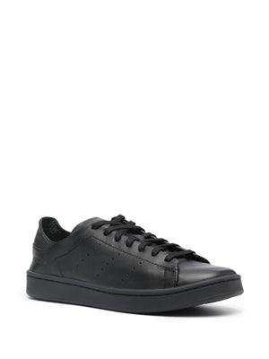 Y-3 Men's Black Leather Sneakers for SS24