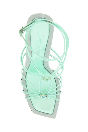 Green Knotted Sandals for Women by JIMMY CHOO