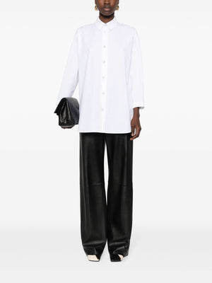 JIL SANDER Classic White Cotton Shirt for Women with Front Button Fastening