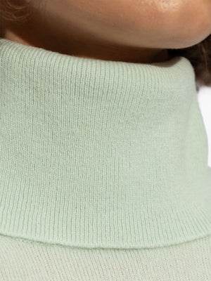 JIL SANDER Luxurious Green Turtleneck Sweater for Women - FW24 Collection