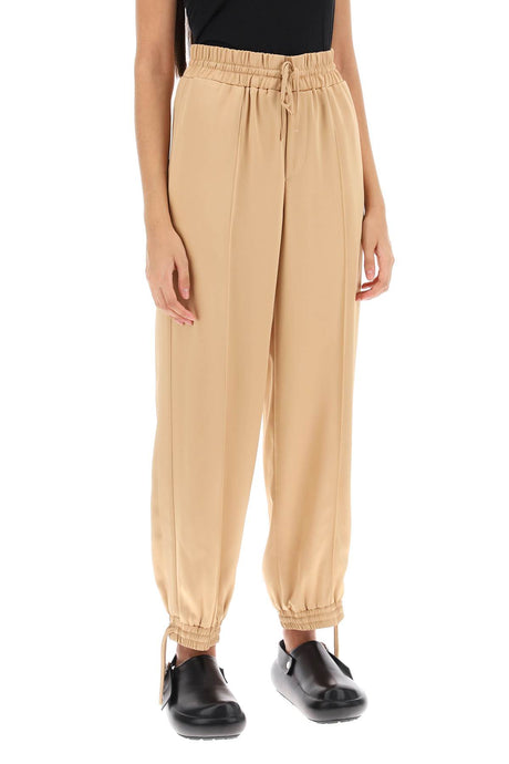 JIL SANDER Luxurious Satin Drawstring Pants for a Chic and Sporty Look