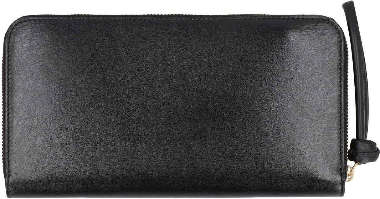 JIL SANDER Black Leather Wallet for Women - Classic and Sophisticated Accessory