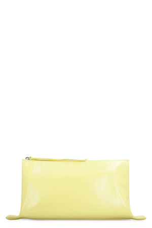 JIL SANDER Yellow Leather Clutch - SS23 Collection for Women