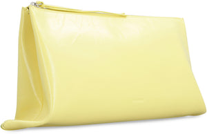 JIL SANDER Yellow Leather Clutch - SS23 Collection for Women