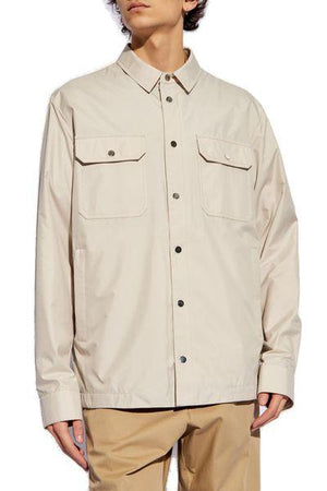 MONCLER Light Gray Men's Shirt Jacket for SS24