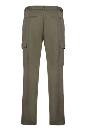 棉质绿色男士货物裤子，适用于SS24