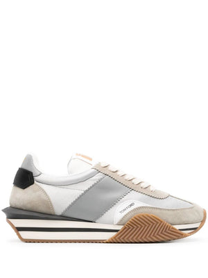 TOM FORD Men's LYCRA and Suede Leather Sneakers with Branded Details