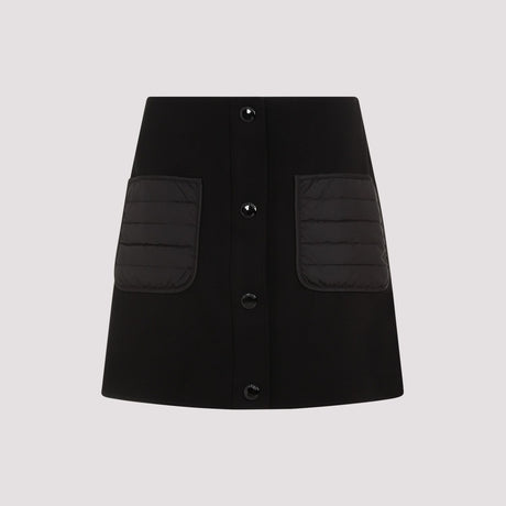 MONCLER Elegant Black Midi Skirt