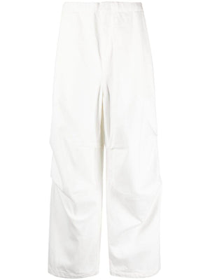 JIL SANDER Men's White Cotton Pants for FW23
