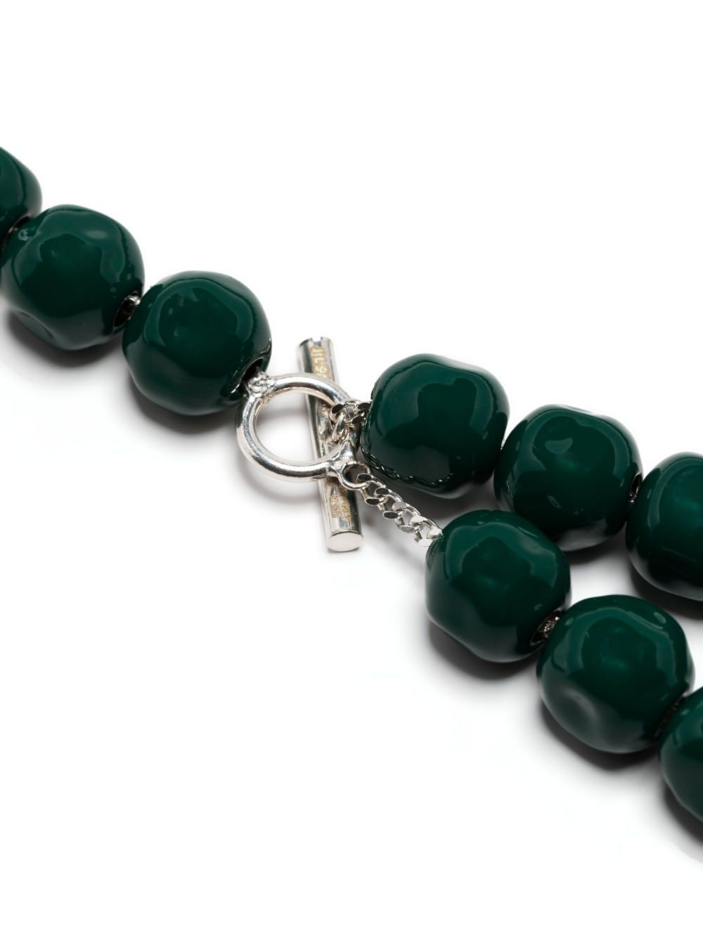 JIL SANDER Green Ancestor Moon Necklace for Men - SS23 Collection