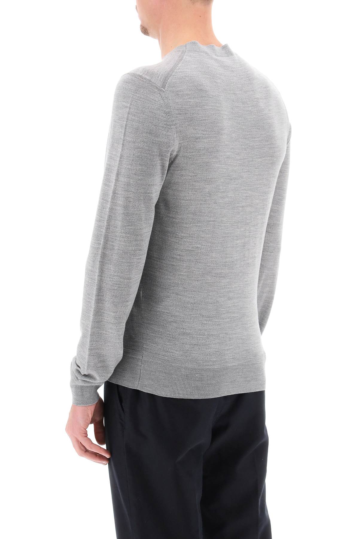 Light Wool Sweater for Men in Grey by TOM FORD | SS24 Collection