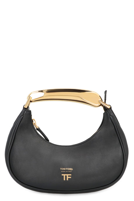 TOM FORD Stylish Black Leather Hobo Handbag for Women