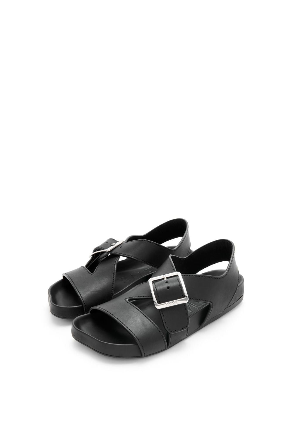 LOEWE Elegant Black Buckle Sandals for Women - SS24 Collection